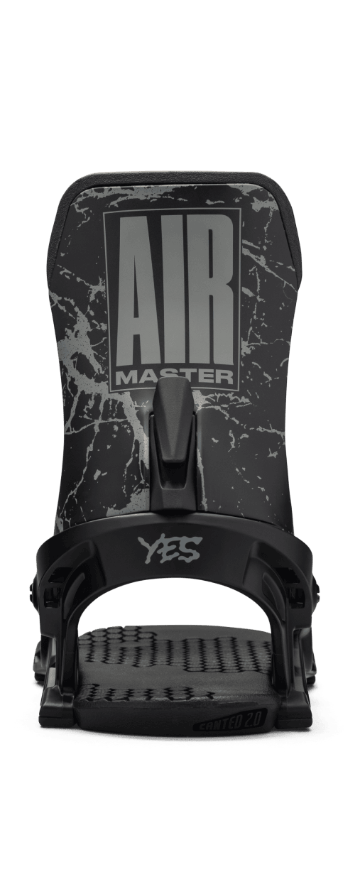 Bindings snowboard. Airmaster 2025 in black. #YES snowboards. 2025.